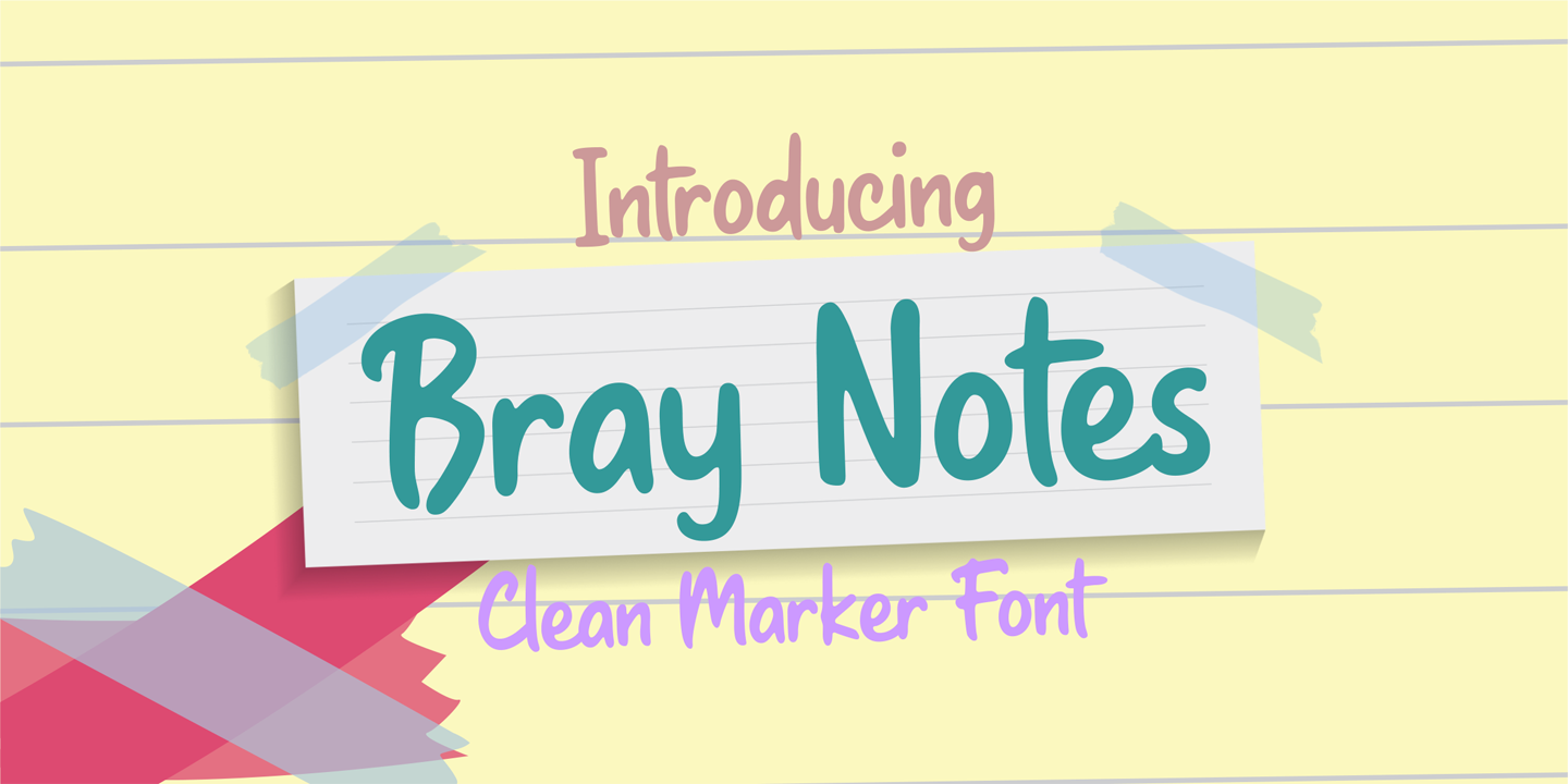 Пример шрифта Bray Notes Regular